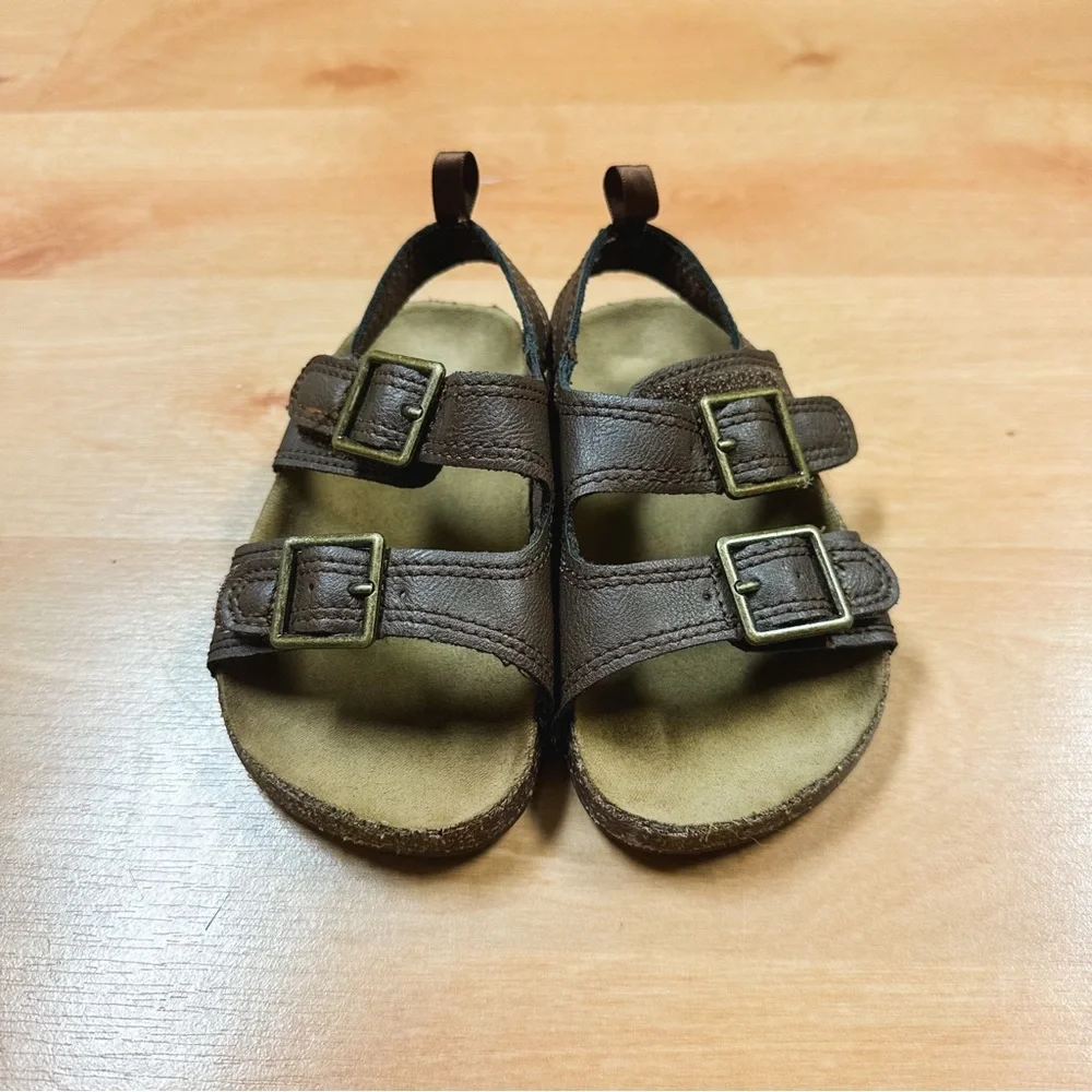 Oshkosh Brown Double Buckle Bruno Sandals Toddler Size 6